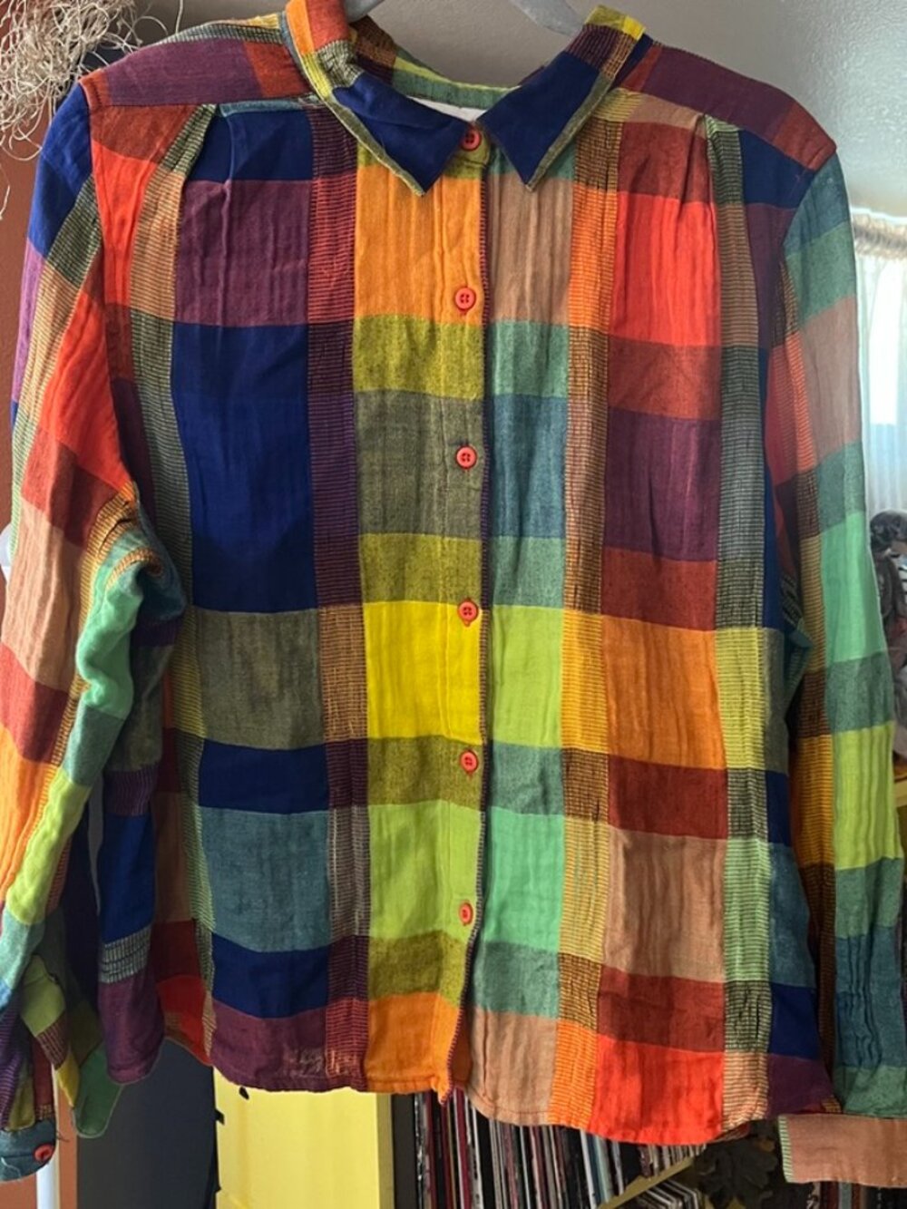 Ace & Jig Kit Shirt Whirlwind Large GUC with a few flaws 100% Cotton